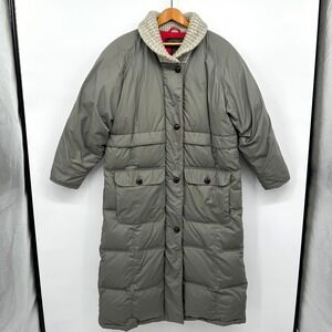 Vintage 80s Eddie Bauer Goose Down Long Puffer Coat Womens XL Quilted Insulated